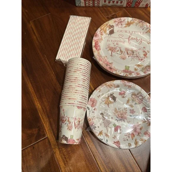 Party Supplies 2nd Birthday Kids Toddler Cups Plates Napkins Tablecloth Utensils - Picture 6 of 16